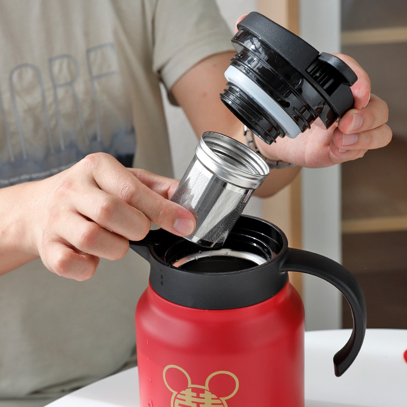 Ceainic izolant din oțel inoxidabil 316, capacitate 1 L, pentru ceai și cafea, uz casnic
