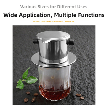 Cafetieră din oțel inoxidabil pentru cafea filtrată — pentru acasă și cafenea, design modern minimalist