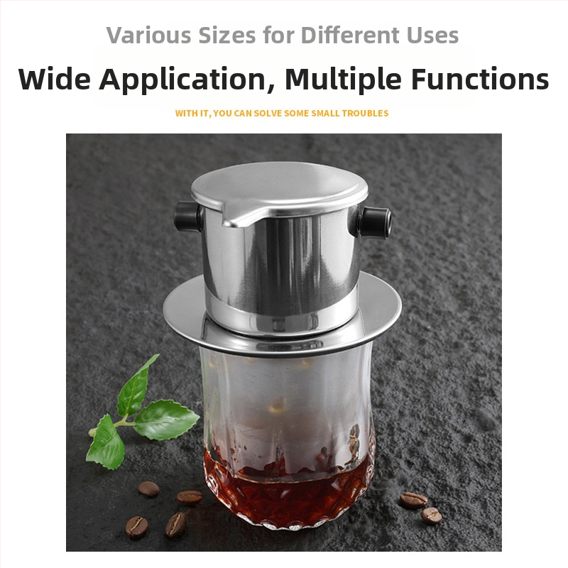 Cafetieră din oțel inoxidabil pentru cafea filtrată — pentru acasă și cafenea, design modern minimalist