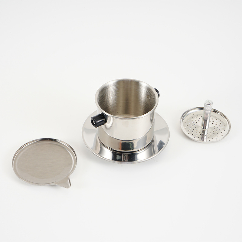 Cafetieră din oțel inoxidabil pentru cafea filtrată — pentru acasă și cafenea, design modern minimalist