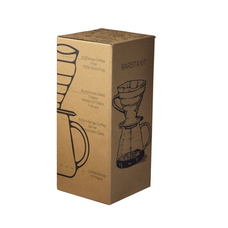 Gaopeng set pentru cafea la filtru pentru începători cu filtru din sticlă ceainic cu aspect de nor filtre de cafea și linguriță de măsurat