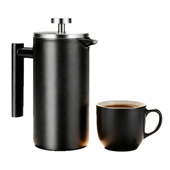 304 oțel inoxidabil presă franțuzească pentru cafea cu filtru dublu și ceainic