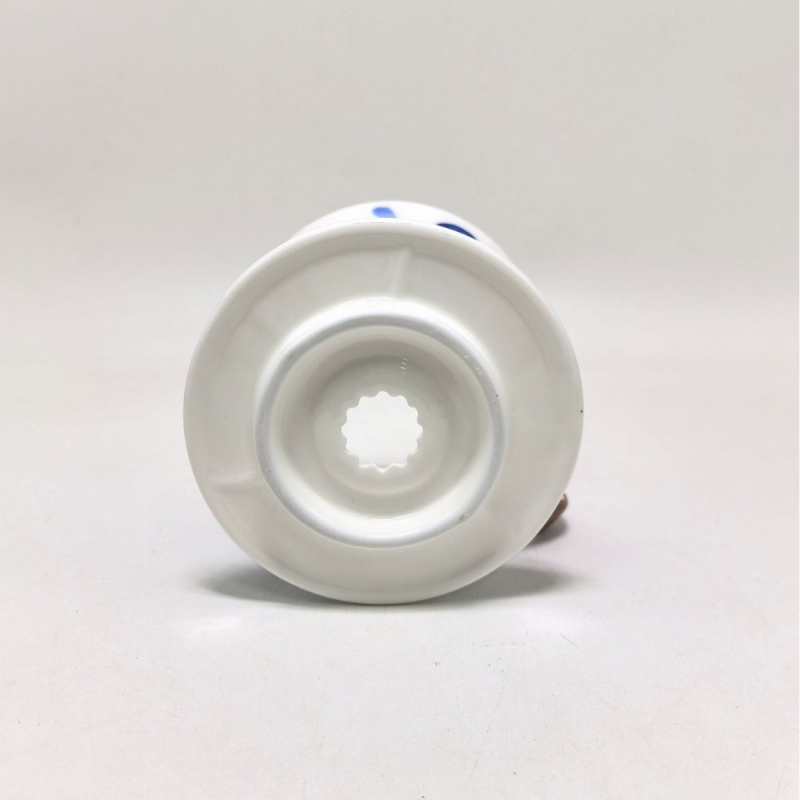 Set cafea pictat manual, albastru și alb, stil japonez, vas filtrant V60, filtru ceramic rezistent la căldură