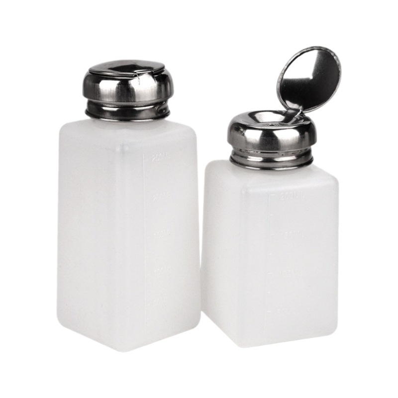 Recipient din aluminiu-plastic pentru alcool, cu capac și pompă, recipient industrial pentru solvenți, antistat