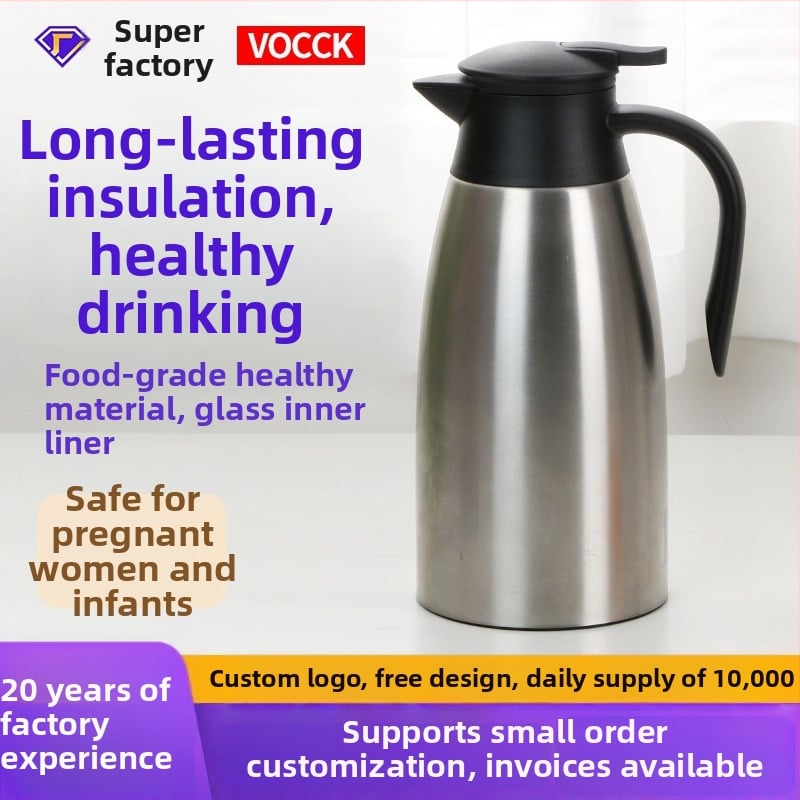 VOCCK304 Oțel inoxidabil, termos vacuum izolat, vas pentru cafea în stil european – cadou pentru casă cu siglă