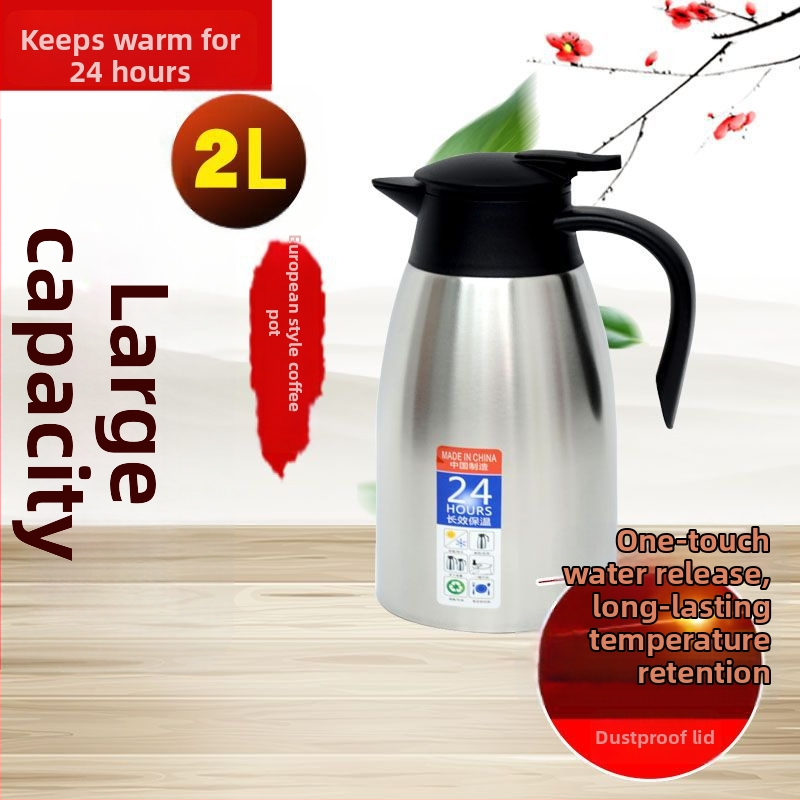 VOCCK304 Oțel inoxidabil, termos vacuum izolat, vas pentru cafea în stil european – cadou pentru casă cu siglă