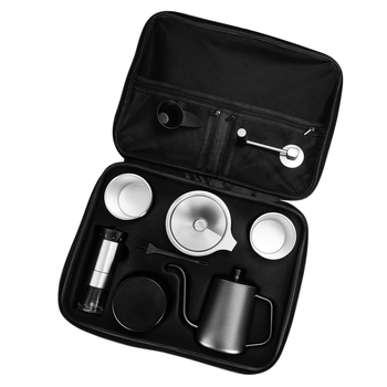 Set de cafea pentru camping din oțel inoxidabil, echipament portabil pentru călătorii