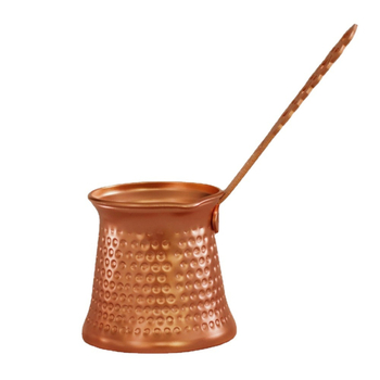 Set ibric turcesc placat cu cupru, ceașcă pentru cafea turcească, cană de lapte și linguriță