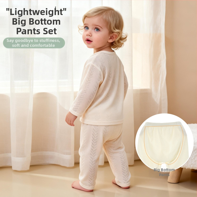 Dvije dijelni pamučni set za spavanje za bebe i malu djecu – tanke ljetne pidžame s dugim rukavima, unisex