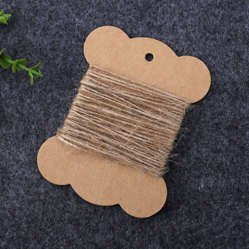 Set de materiale pentru hobby: etichete goale, elastice pentru păr, benzi, hârtie Kraft pentru ambalaj, card DIY pentru înfășurarea firului, panglică și plăcă de înfăşurare a firului