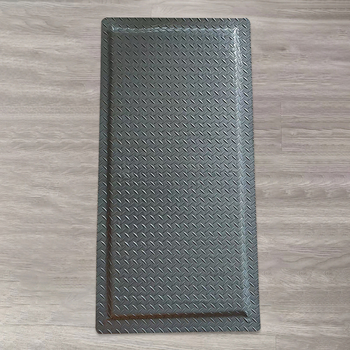 Covoraș antifatigue antistatice cu bază neagră și margine galbenă de avertizare, pentru ateliere industriale, grosime sporită, disponibil în mai multe dimensiuni