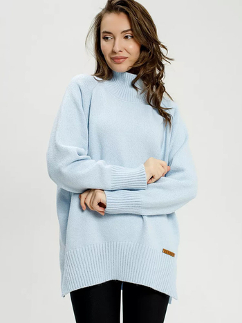Női oversized garbó pulóver laza szabású, őszi–téli szezonra