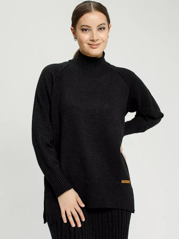 Női oversized garbó pulóver laza szabású, őszi–téli szezonra