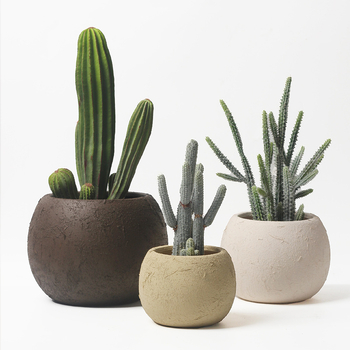 Ghivece ceramice colorate în stil nordic pentru interior cu plante artificiale, pothos și bonsai