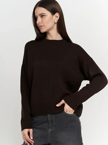 Női oversized kapucnis kötött pulóver, laza szabás