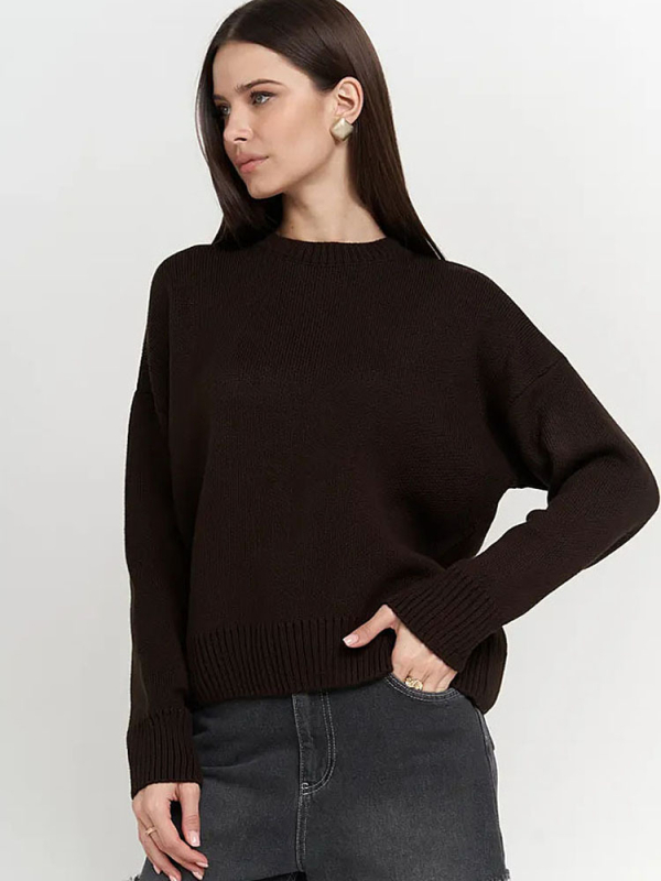Női oversized kapucnis kötött pulóver, laza szabás