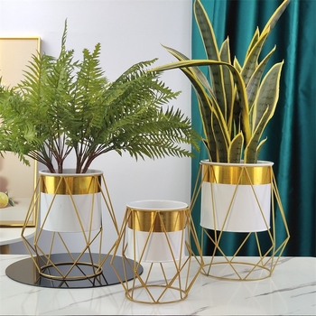 Suport de plante din fier, în stil Nordic, pentru podea și birou, pentru living și spații de lucru