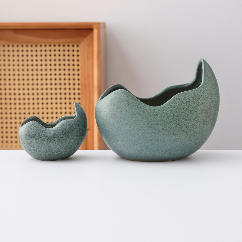 Ghiveci ceramic pentru orhidee, vază de flori pentru sufragerie, bonsai interior – copac de bani