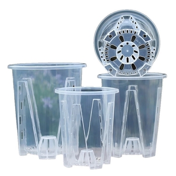 Ghiveci verde transparent pentru orhidee cu controlul rădăcinilor, ghiveci din plastic respirabil perforat pentru Phalaenopsis, mare pentru uz casnic