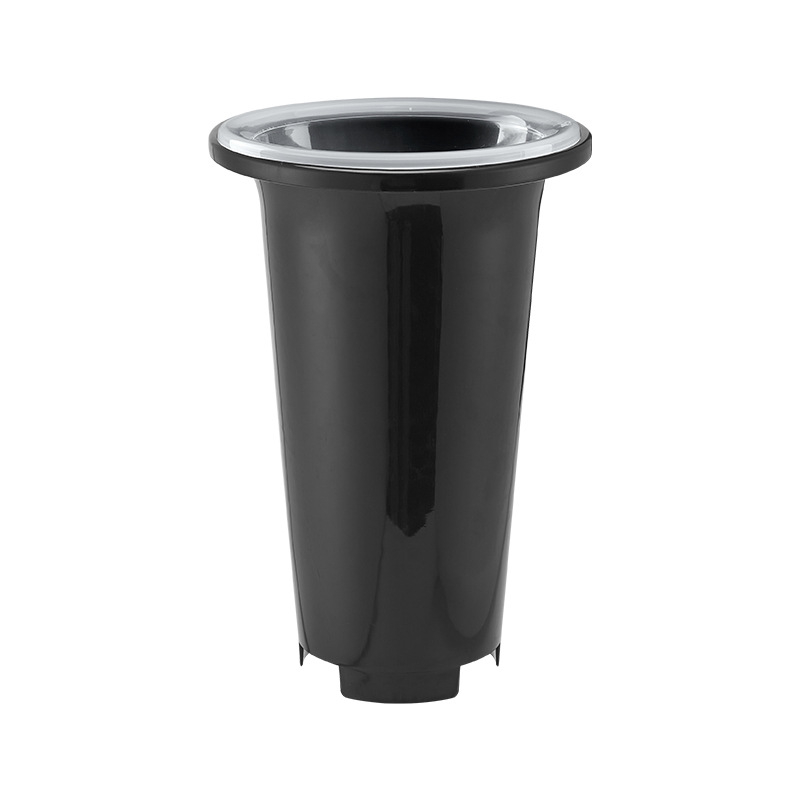 Vas de orchidă din plastic, negru transparent, design minimalist, mare, respirabil, set ghivece orchidă