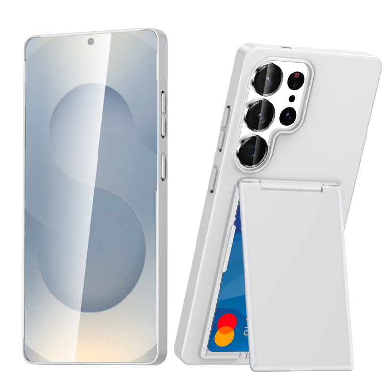 Stražnja maska za Samsung S23/S24/S25 Ultra s držačem kartica i stalkom, utor za karticu, zaštita od padova
