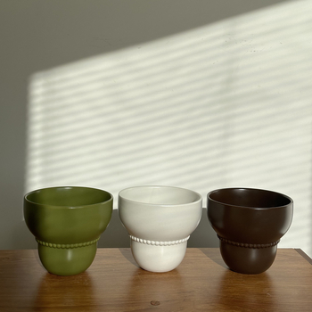 Vas ceramic cu flori, culoare solidă, glazură de înaltă calitate, stil coreean, decor pentru casă