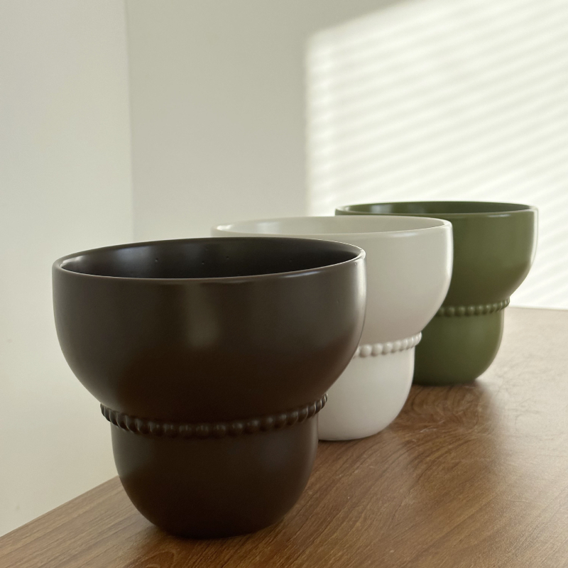 Vas ceramic cu flori, culoare solidă, glazură de înaltă calitate, stil coreean, decor pentru casă