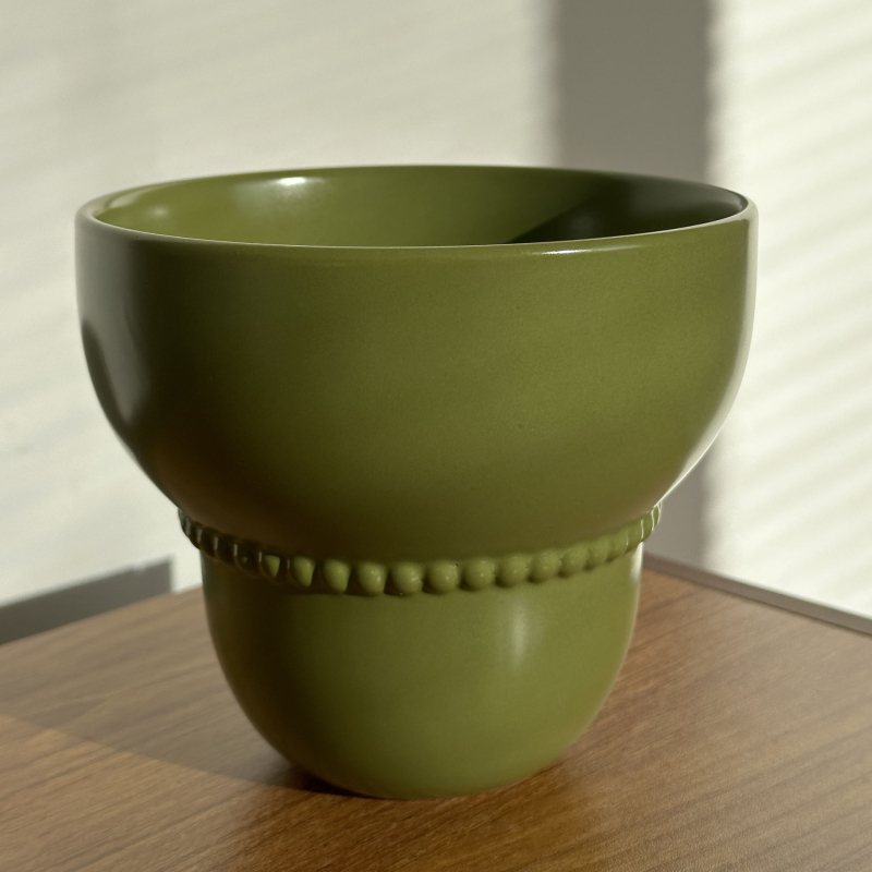 Vas ceramic cu flori, culoare solidă, glazură de înaltă calitate, stil coreean, decor pentru casă