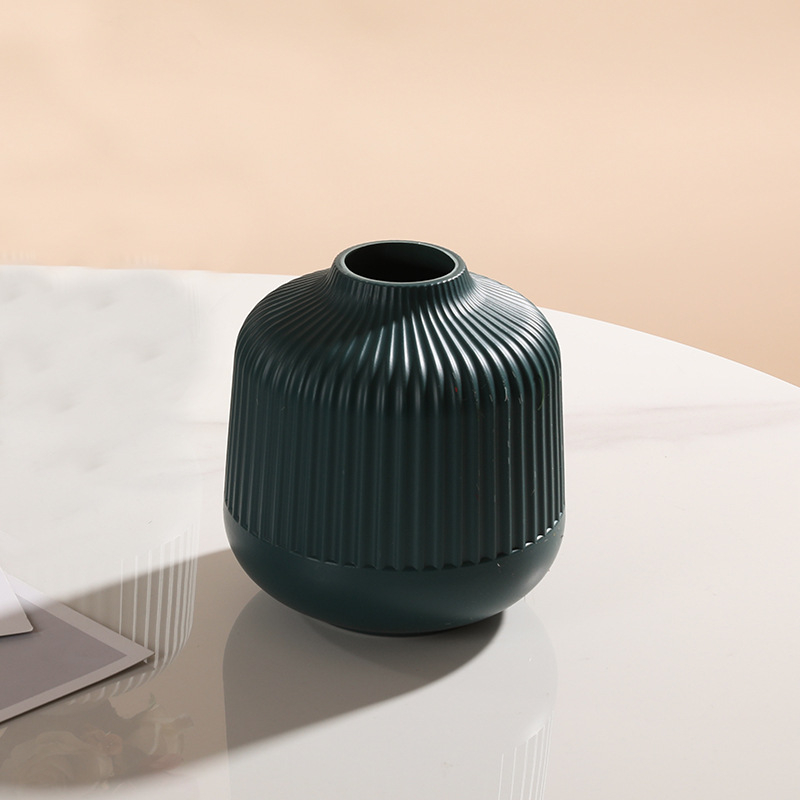 Vas nordic minimalistă – ornament de birou, recipient din plastic pentru flori uscate și proaspete