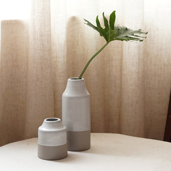 Vază ceramică japoneză în stil Zen pentru flori uscate, decor minimalist de birou