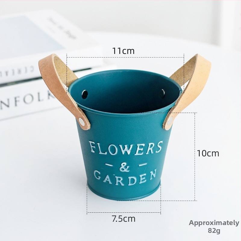 Ghiveci metalic colorat pentru balcon, pentru suculente, vas mic din fier pentru plante și bonsai