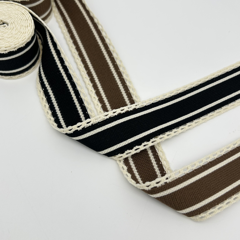 Nova čipkasta rebrasta jacquard traka za sportske i casual hlače, bočne ploče, modni dodatak