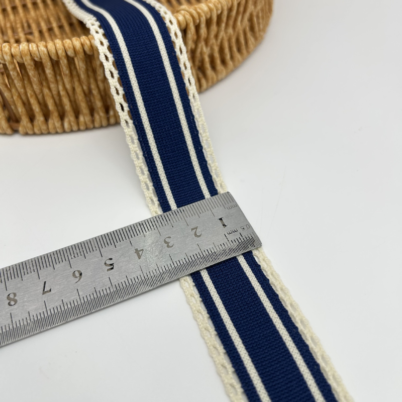 Nova čipkasta rebrasta jacquard traka za sportske i casual hlače, bočne ploče, modni dodatak