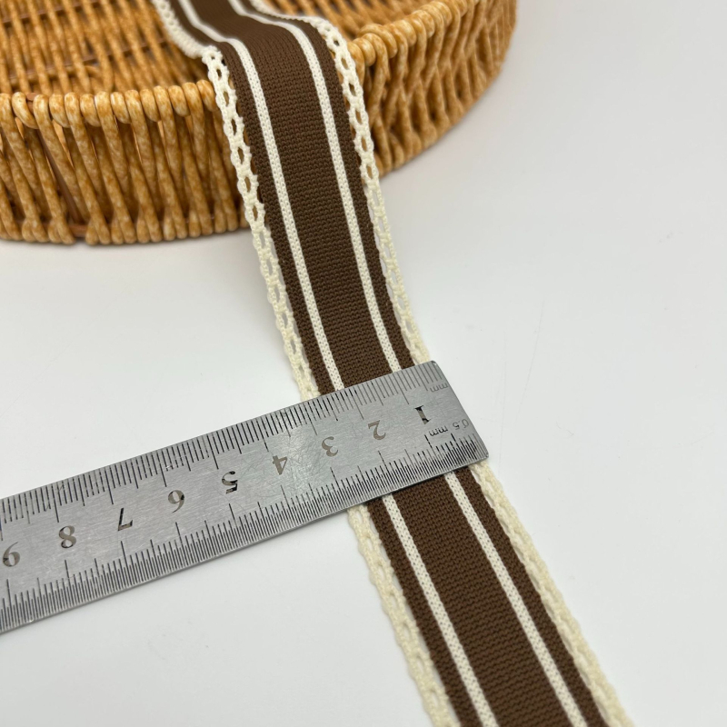 Nova čipkasta rebrasta jacquard traka za sportske i casual hlače, bočne ploče, modni dodatak