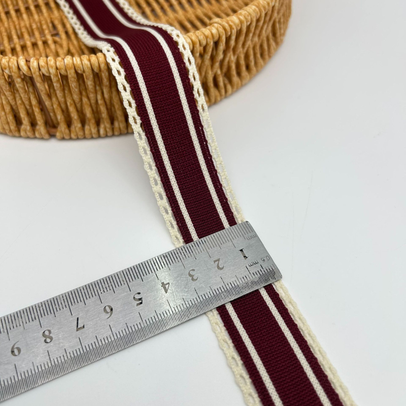 Nova čipkasta rebrasta jacquard traka za sportske i casual hlače, bočne ploče, modni dodatak