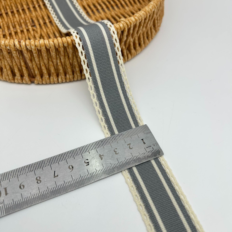 Nova čipkasta rebrasta jacquard traka za sportske i casual hlače, bočne ploče, modni dodatak