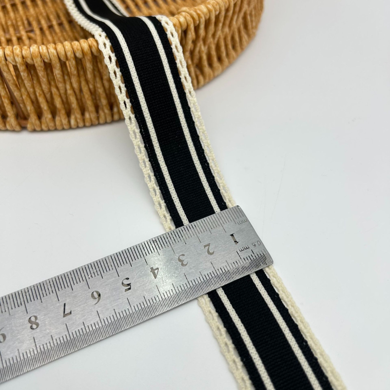 Nova čipkasta rebrasta jacquard traka za sportske i casual hlače, bočne ploče, modni dodatak