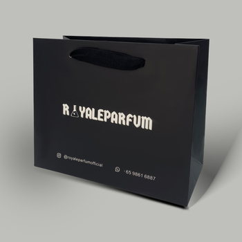 Geantă de hârtie personalizată cu mâner pentru vânzarea cu amănuntul a îmbrăcămintei – pungă de cadouri pentru cumpărături (21x16x8 cm)