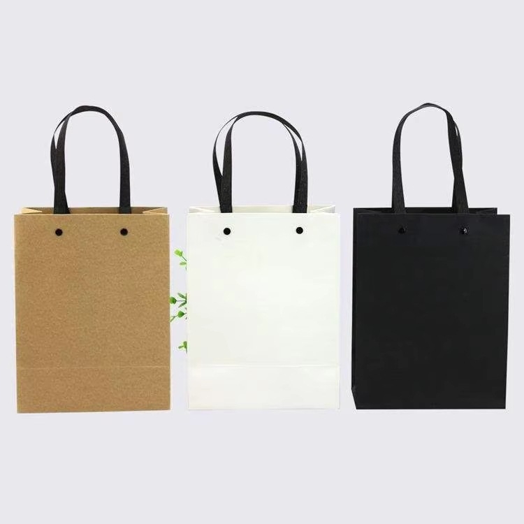 Geantă de hârtie personalizată cu mâner pentru vânzarea cu amănuntul a îmbrăcămintei – pungă de cadouri pentru cumpărături (21x16x8 cm)