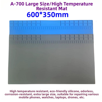 Covor de lucru din silicon rezistent la temperaturi înalte pentru reparații electronice și lipire/sudură, plăcuță de masă termică, Model A-700