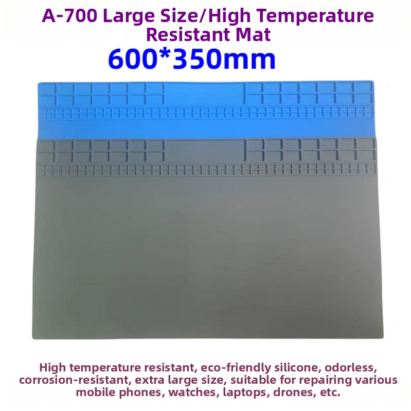 Covor de lucru din silicon rezistent la temperaturi înalte pentru reparații electronice și lipire/sudură, plăcuță de masă termică, Model A-700
