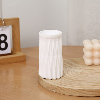 Vază Nordic DIY din ipsos – stil INS, decor alb pentru casă și hidroponie