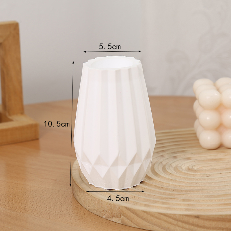 Vază Nordic DIY din ipsos – stil INS, decor alb pentru casă și hidroponie