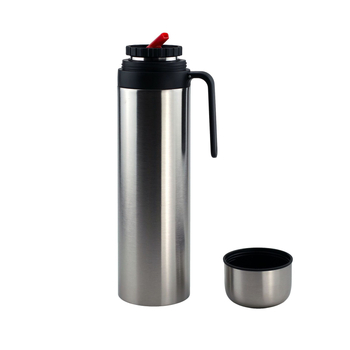 Termos pentru mate, 1000 ml, interior din oțel inoxidabil 304, exterior din oțel inoxidabil 201, mâner mare