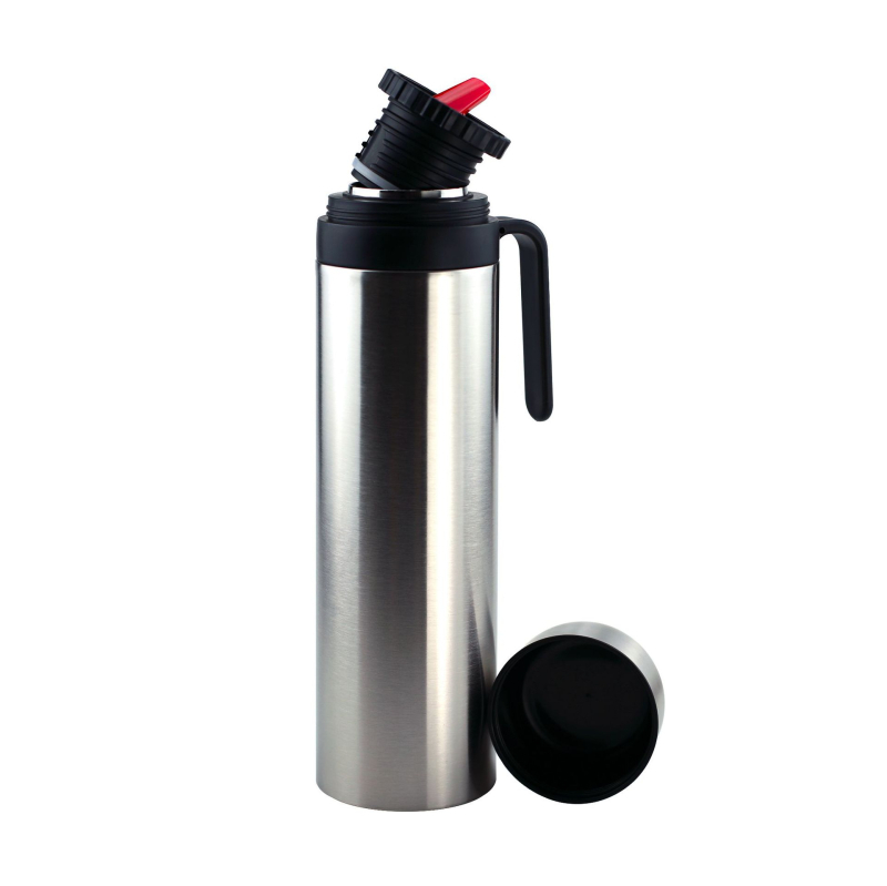 Termos pentru mate, 1000 ml, interior din oțel inoxidabil 304, exterior din oțel inoxidabil 201, mâner mare