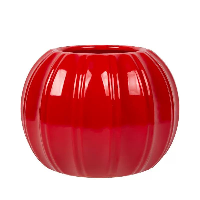Vază din plastic în formă de dovleac, design modern minimalist, pentru aranjamente florale și decor de sufragerie pe comodă TV