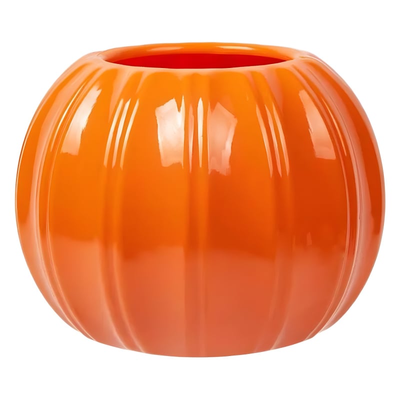 Vază din plastic în formă de dovleac, design modern minimalist, pentru aranjamente florale și decor de sufragerie pe comodă TV