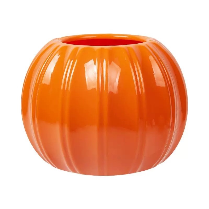 Vază din plastic în formă de dovleac, design modern minimalist, pentru aranjamente florale și decor de sufragerie pe comodă TV