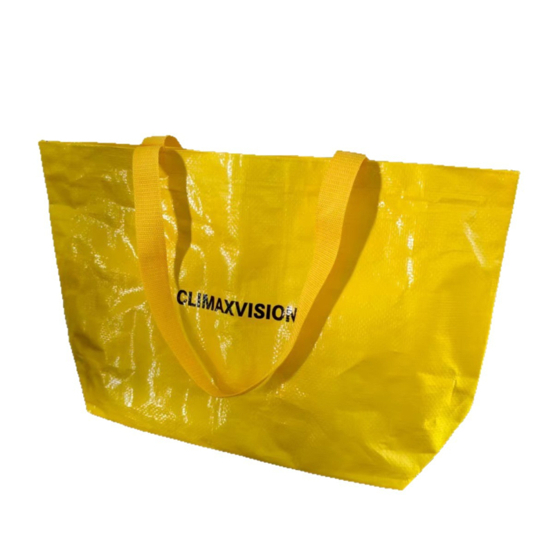 Geantă tote din material țesut, culoare solidă, mâneri duble, capacitate mare, geantă de depozitare jacquard, personalizare logo