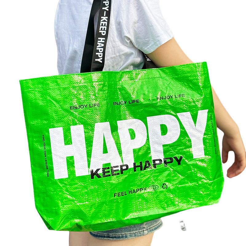 Geantă tote din material țesut, culoare solidă, mâneri duble, capacitate mare, geantă de depozitare jacquard, personalizare logo